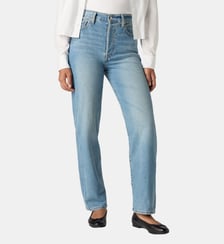 Jean droit délavé taille haute Levi's