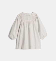 Robe trapèze Vanille en flanelle de coton bio Cadet Rousselle