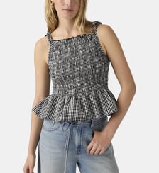 Top péplum à carreaux Levi's