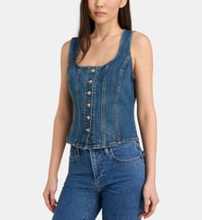 Top ajusté boutonné coton denim Levi's