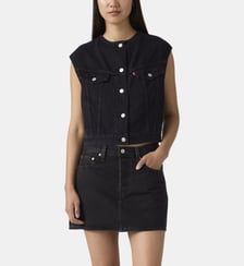 Veste courte coton denim mélangé sans manches Levi's