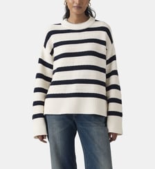 Pull ample coton mélangé à rayures Levi's