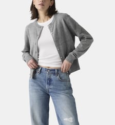 Cardigan court droit coton mélangé Levi's