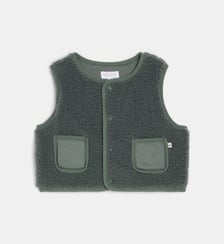Gilet sans manches Vamo effet sherpa à boutons pression Cadet Rousselle