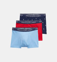 Lot de 3 slips-boxers classiques coton stretch signature Polo Ralph Lauren