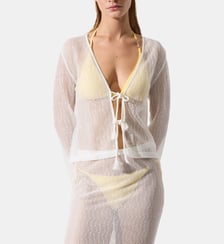 Haut ajouré Crochet Beach col V Karl Lagerfeld
