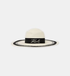 Chapeau paille signature Karl Lagerfeld