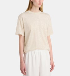 T-shirt droit Cade léopard coton  Anine Bing