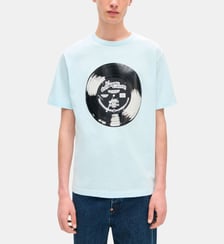 T-shirt droit coton imprimé disque Kenzo