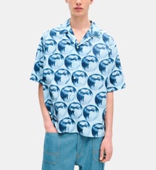 Chemisette droite coton imprimé pommes Kenzo