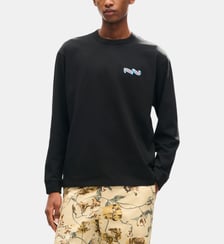 T-shirt droit coton manches longues tigre Kenzo