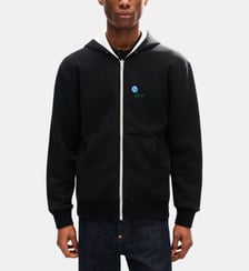 Sweat droit zippé réversible en coton Kenzo