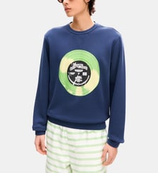 Sweat slim coton imprimé disque Kenzo