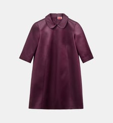 Robe courte droite satinée col Claudine Kenzo