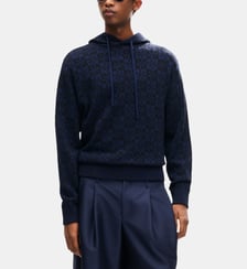 Hoodie coton mélangé monogramme all-over Kenzo