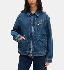 Veste droite zippée signature en coton Kenzo