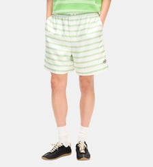 Short droit en soie à fines rayures Kenzo