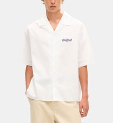 Chemisette Jumping Tiger Hawaiian droite en coton signature Kenzo