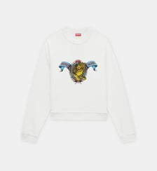 Sweat droit coton signature tigre Kenzo