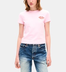 T-shirt droit coton lèvre signature Kenzo