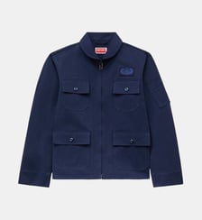 Veste droite en coton poches plaquées Kenzo