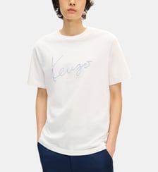 T-shirt droit en coton imprimé Kenzo