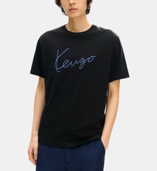 T-shirt droit en coton imprimé Kenzo