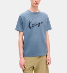 T-shirt droit en coton imprimé Kenzo
