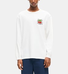 T-shirt droit coton manches longues cerises Kenzo
