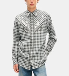 Chemise droite coton mélangé à carreaux Kenzo