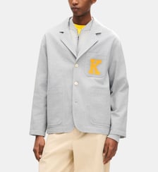 Veste droite coton mélangé monogramme Kenzo