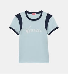 T-shirt droit coton bicolore signature Kenzo