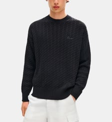 Jumper maille tressée en coton mélangé signature Kenzo