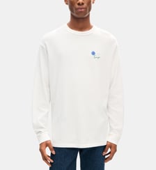 T-shirt Tulip à manches longues droit en coton signature Kenzo
