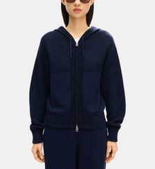 Sweat à capuche droit en coton et laine Kenzo