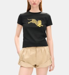 T-shirt droit coton tigre Kenzo