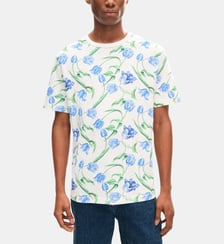 T-Shirt Tulip droit en coton imprimé Kenzo
