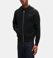 Sweat zippé droit en coton signature Kenzo