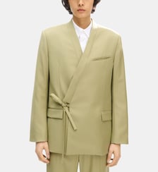 Veste kimono droit en laine Kenzo