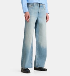 Jean baggy délavé taille basse coton denim Calvin Klein