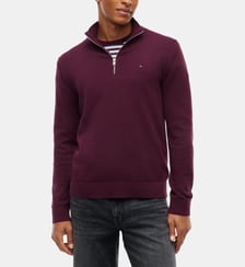 Pull droit coton signature Tommy Hilfiger