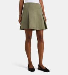 Jupe courte plissée coton canvas Calvin Klein