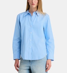 Chemise droite à rayures coton popeline Calvin Klein