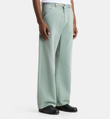 Pantalon large ceinture double boucle coton Marni