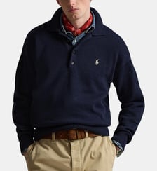 Pull polo droit à drapeau en coton signature  Polo Ralph Lauren
