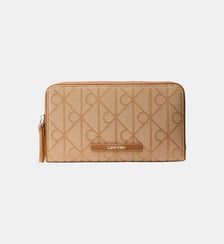 Compagnon zippé monogrammes Calvin Klein