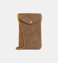 Etui téléphone cuir suédé Les Cléias