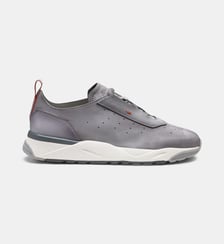 Baskets basses en cuir nubuck signature Santoni