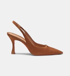 Escarpins sling back signature en cuir Santoni
