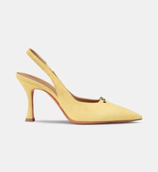 Escarpins sling back signature en cuir Santoni